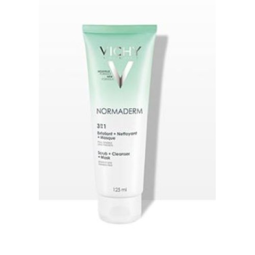 VICHY NORMADERM 3 IN 1 CLEANSER EXFOLIANT & MASK 125 ML